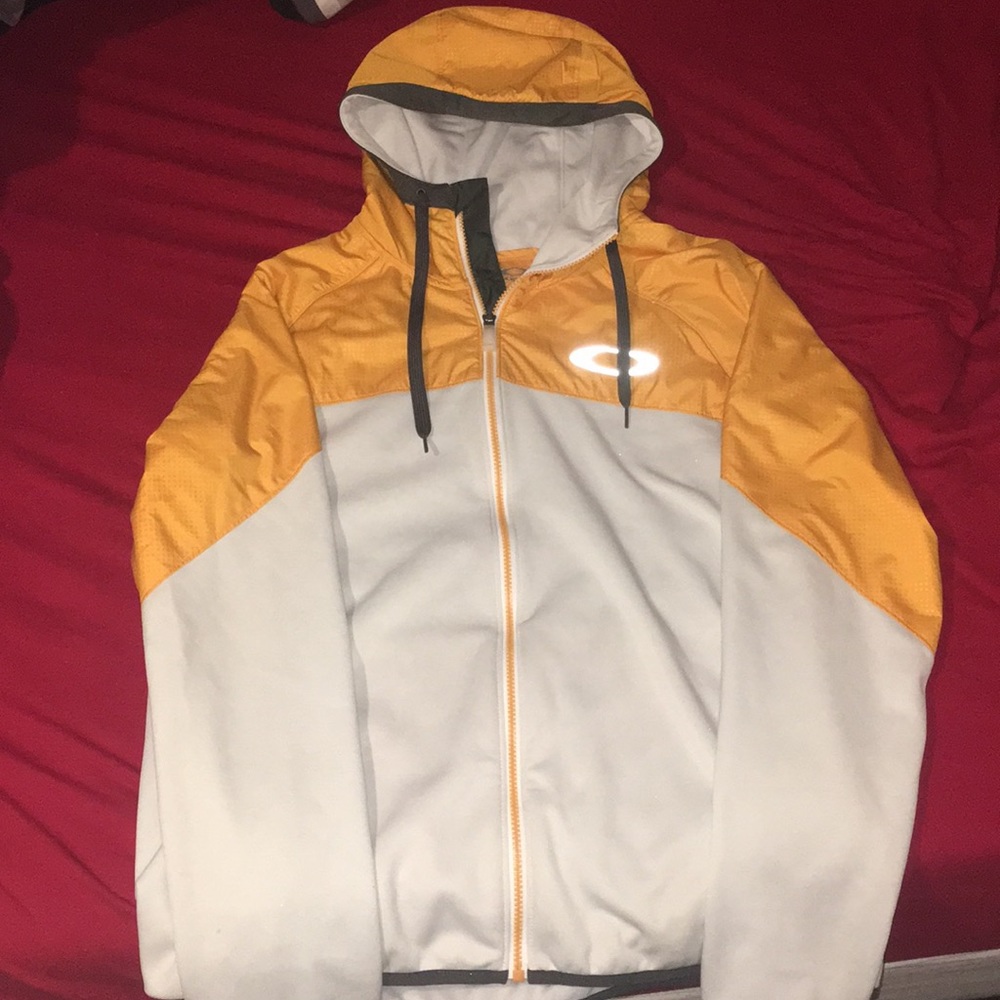 Oakley Orange & Gray Zip-Up Jacket.
